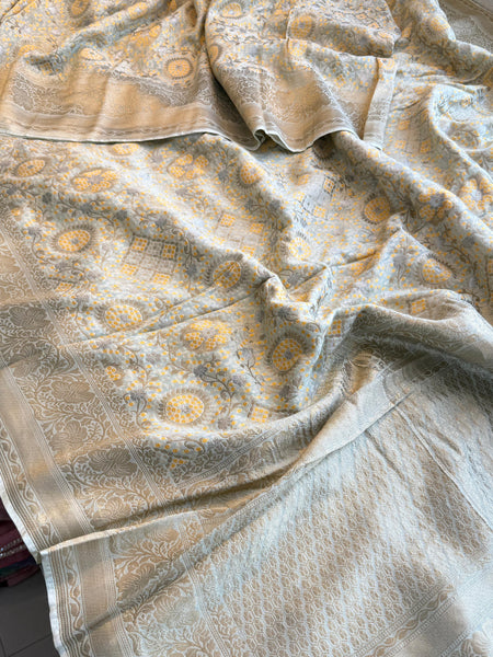 Khaddi Georgette Silk Saree with Meena Bandhani Weave