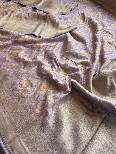 Khaddi Georgette Silk Saree with Meena Bandhani Weave