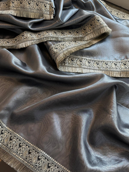 Pure Tissue Handloom Silk Saree with Elegant Border Concept Design