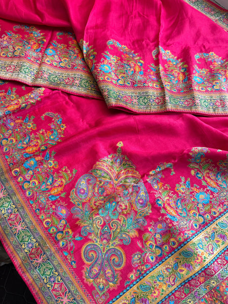 Pure Munga Silk Banarasi Saree with Traditional Meena Weaving