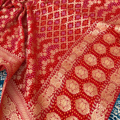 Pure Khaddi Georgette Dupatta with Bandhani Weaving