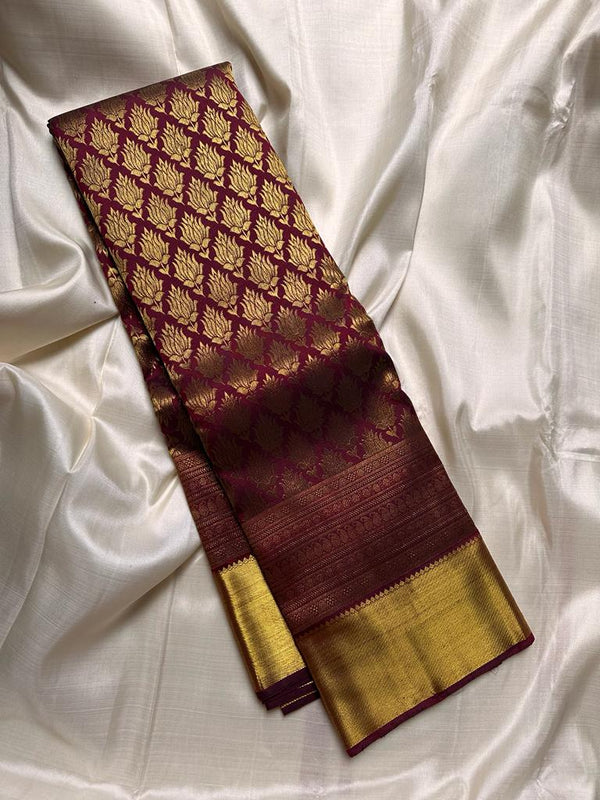 Authentic Pure Kanjivaram Handloom Bridal Silk Sarees with Pure Zari