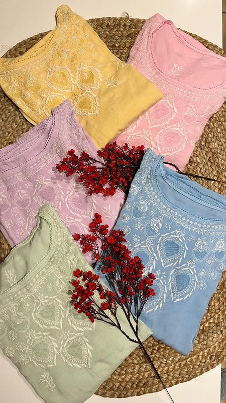 Pure Mulmul Semi-Stitched Kurta Dupatta Set with Jaali Motifs