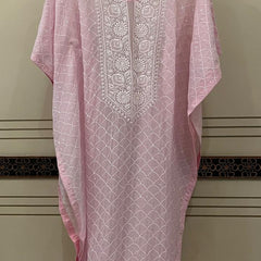 Pure Mulmul Kurta Set with Jaali Motifs for Chic Daywear