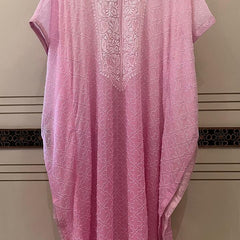 Pure Mulmul Kurta Set with Jaali Motifs for Chic Daywear