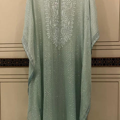 Pure Mulmul Kurta Set with Jaali Motifs for Chic Daywear