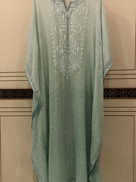 Pure Mulmul Kurta Set with Jaali Motifs for Chic Daywear