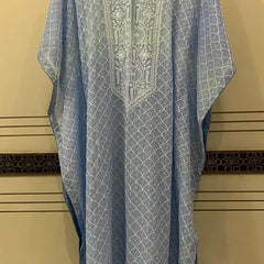Pure Mulmul Kurta Set with Jaali Motifs for Chic Daywear