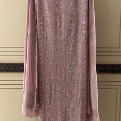 Pure Georgette Semi-Stitched Kurta and Dupatta Set