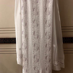 Pure Georgette Semi-Stitched Kurta and Dupatta Set