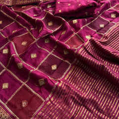 Pure Munga Silk Saree with Banarasi Weaving
