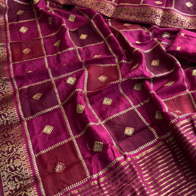 Pure Munga Silk Saree with Banarasi Weaving