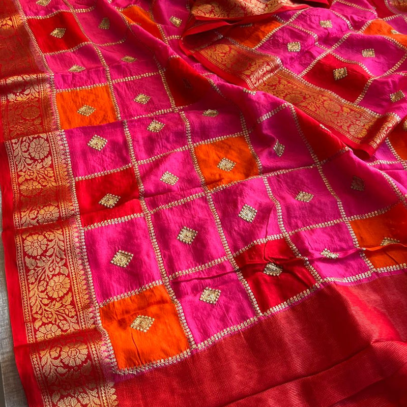 Pure Munga Silk Saree with Banarasi Weaving