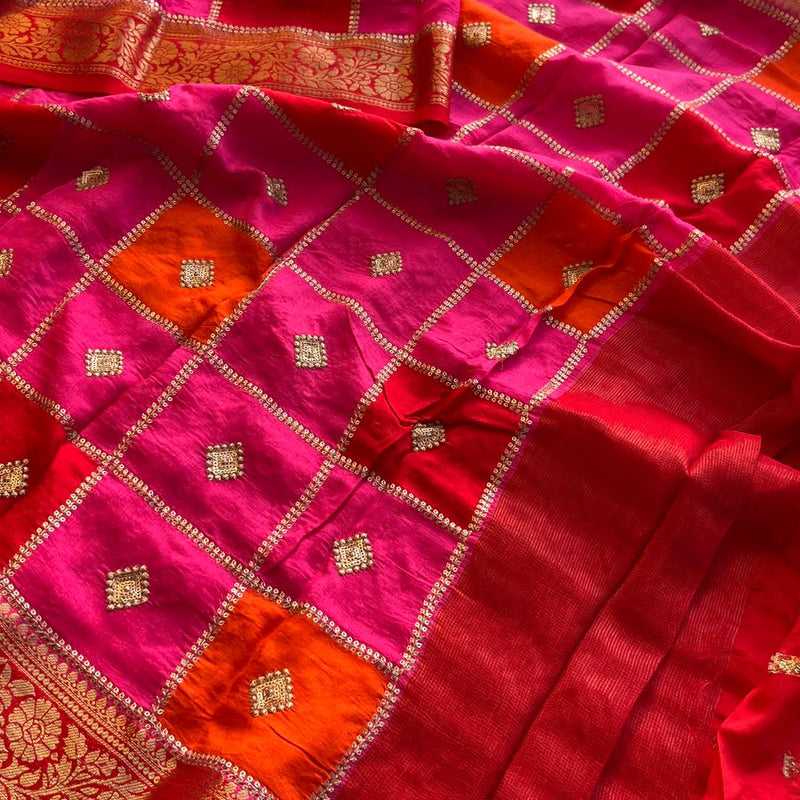 Pure Munga Silk Saree with Banarasi Weaving