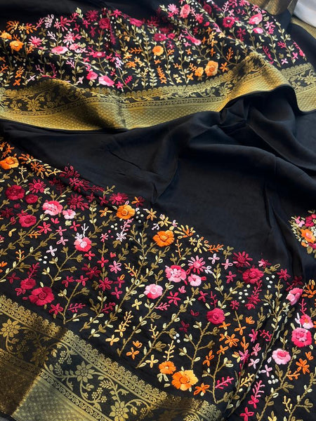 Pure Munga Silk Saree with Hand Knot & Katha Banarasi Weaving