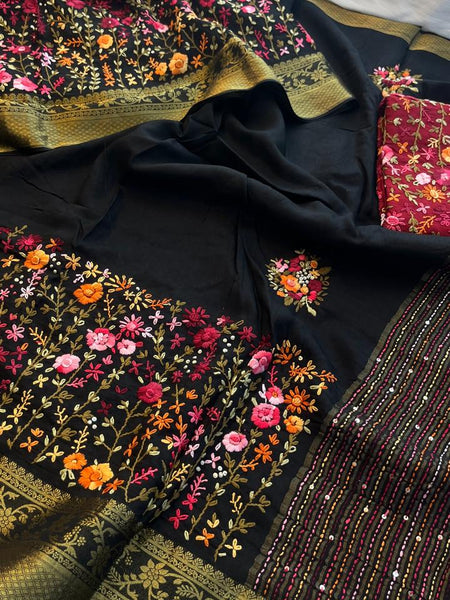 Pure Munga Silk Saree with Hand Knot & Katha Banarasi Weaving