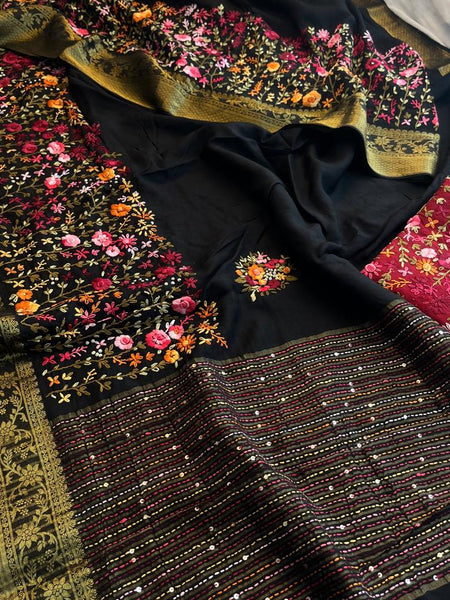 Pure Munga Silk Saree with Hand Knot & Katha Banarasi Weaving