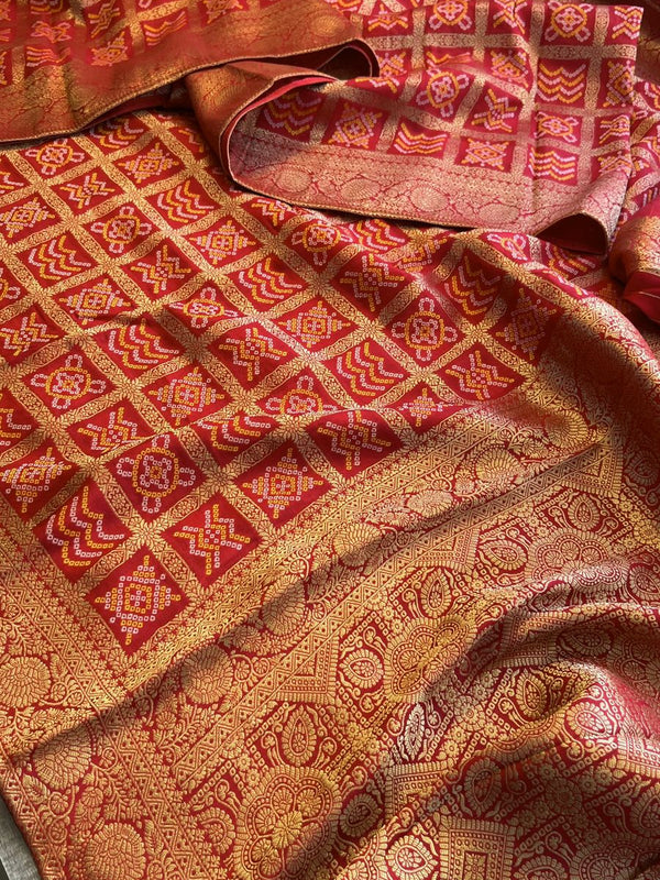 Pure Munga Silk Saree with Meena Banarasi Weaving