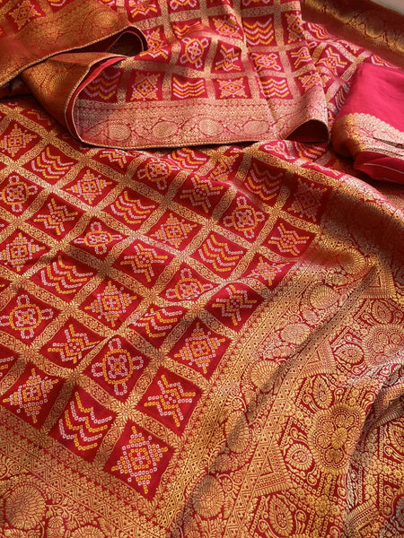 Pure Munga Silk Saree with Meena Banarasi Weaving