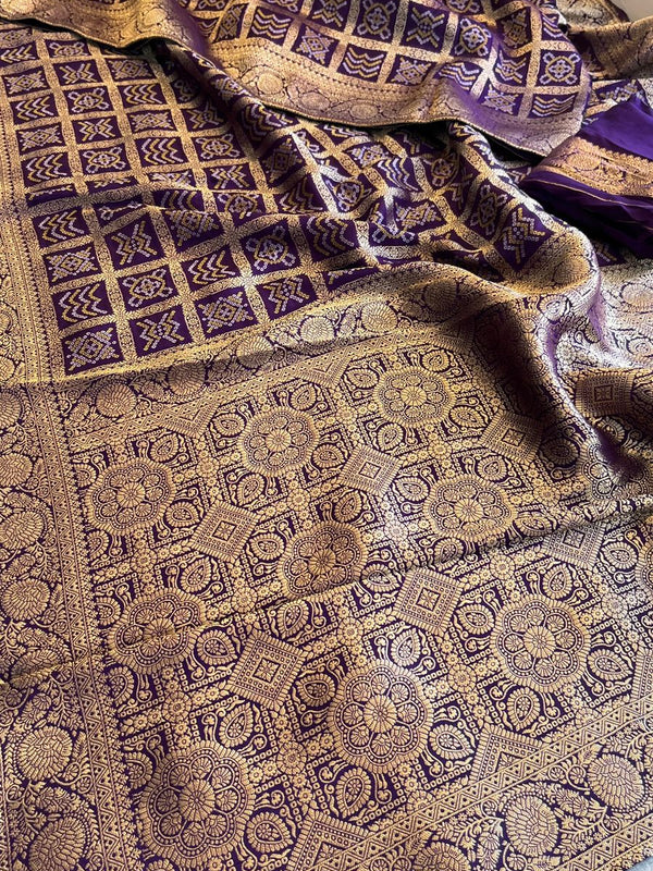 Pure Munga Silk Saree with Meena Banarasi Weaving
