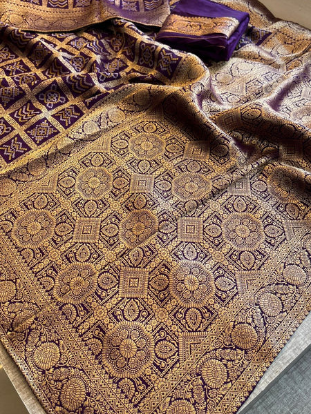 Pure Munga Silk Saree with Meena Banarasi Weaving
