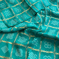 Pure Crepe Silk Saree with Bandhani Banarasi Weaving
