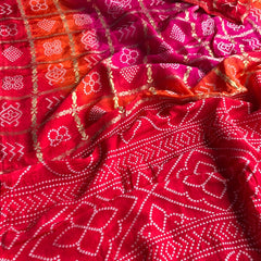 Pure Crepe Silk Saree with Bandhani Banarasi Weaving