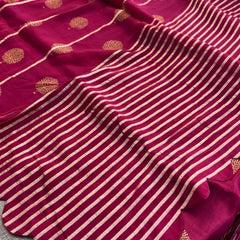 Pure Crepe Silk Saree with Zari Banarasi Weaving
