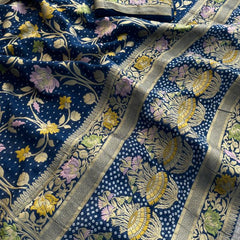 Pure Khaddi Georgette Saree with Meena Banarasi Weaving