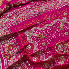 Pure Gajji Silk Dupatta with Handcrafted Pure Gotta Patti Work