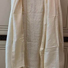 Dyeable Pure Silk Kurta Dupatta Set with Pearl, Sequin & Katdana Embellishments