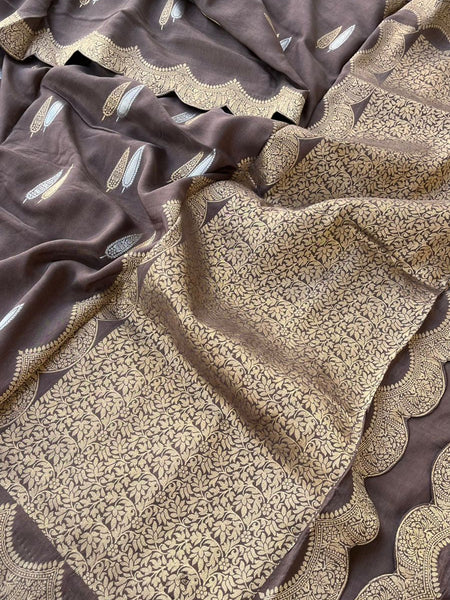 Silk Banarasi Saree with Classic Cutwork Detailing