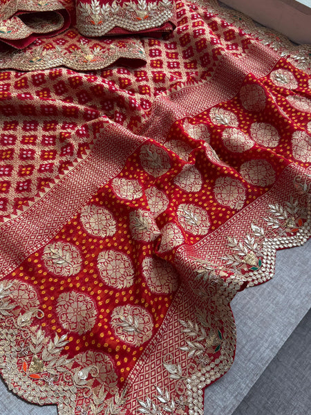 Munga Banarasi Silk Saree with Pearl, Resham & Kutdana