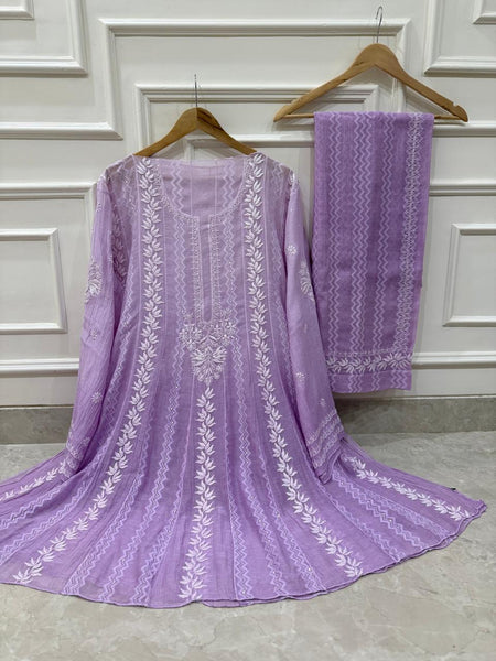 Mul Chanderi Co-ord Set with Sequin & Katdana Work