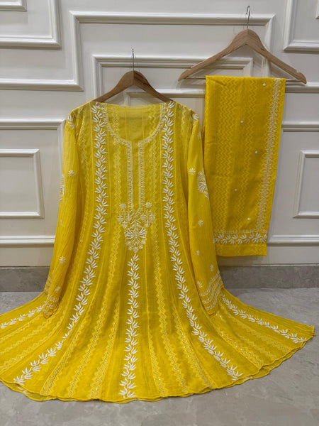 Mul Chanderi Co-ord Set with Sequin & Katdana Work