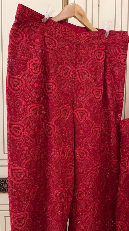 Surrkkh Laal Ek-Taar Blazer Set – Premium Wedding Wear