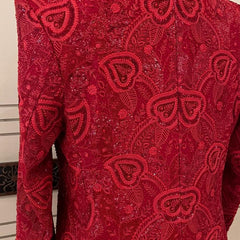 Surrkkh Laal Ek-Taar Blazer Set – Premium Wedding Wear