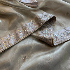 Soft Tissue Banarasi Silk Saree with Gotapatti Detailing