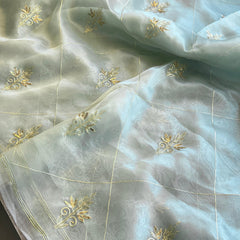 Soft Organza Saree with Zardozi & Pearl Hand Embroidery