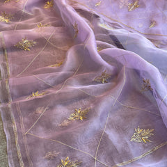 Soft Organza Saree with Zardozi & Pearl Hand Embroidery