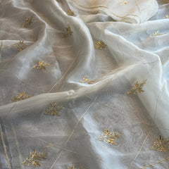 Soft Organza Saree with Zardozi & Pearl Hand Embroidery