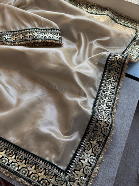 Pure Tissue Handloom Silk Saree with Elegant Border Concept Design