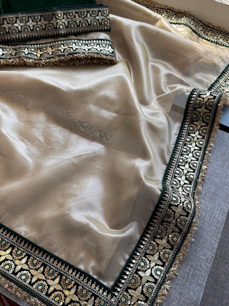 Pure Tissue Handloom Silk Saree with Elegant Border Concept Design
