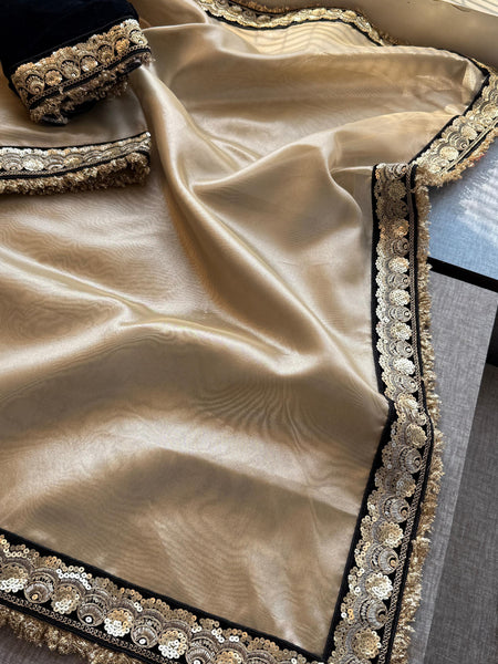 Pure Tissue Handloom Silk Saree with Elegant Border Concept Design