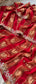 Pure Cosmo Silk Banarasi Wedding Saree with Gotta Patti & Pearl Work