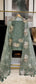 Pure Organza Silk Triple Bail Embroidered Suit with Printed Dupatta