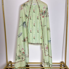 Banarasi Chanderi Silk Printed Suit Set with Dupatta & Bottom