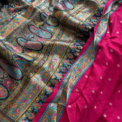 Pure Munga Silk Banarasi Saree with Traditional Meena Weaving