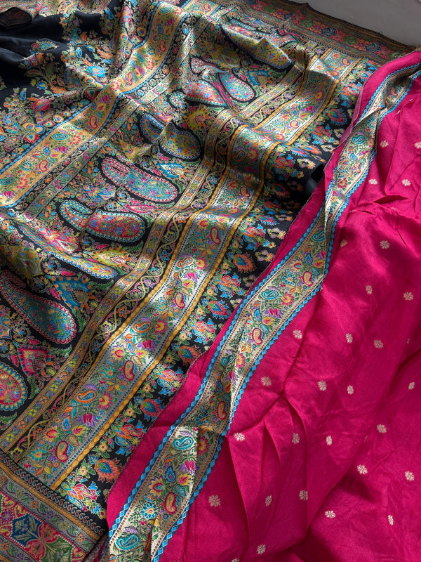 Pure Munga Silk Banarasi Saree with Traditional Meena Weaving