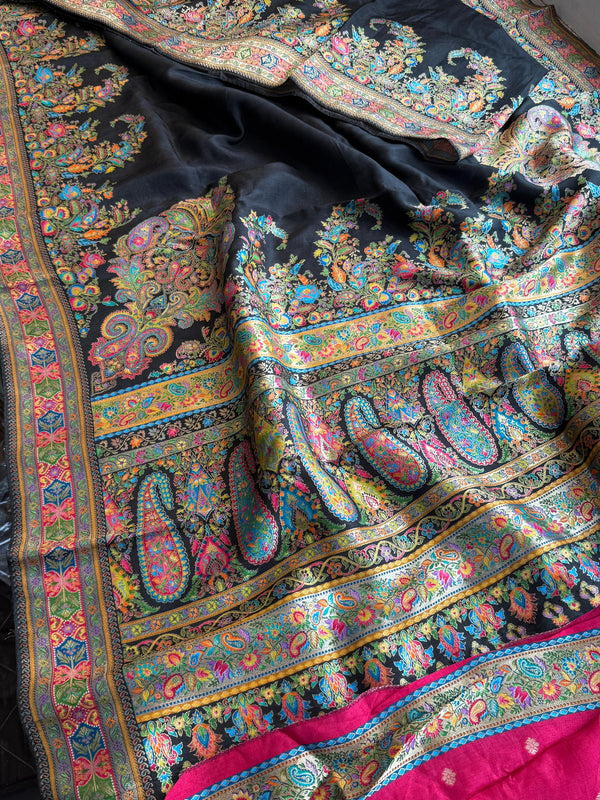 Pure Munga Silk Banarasi Saree with Traditional Meena Weaving